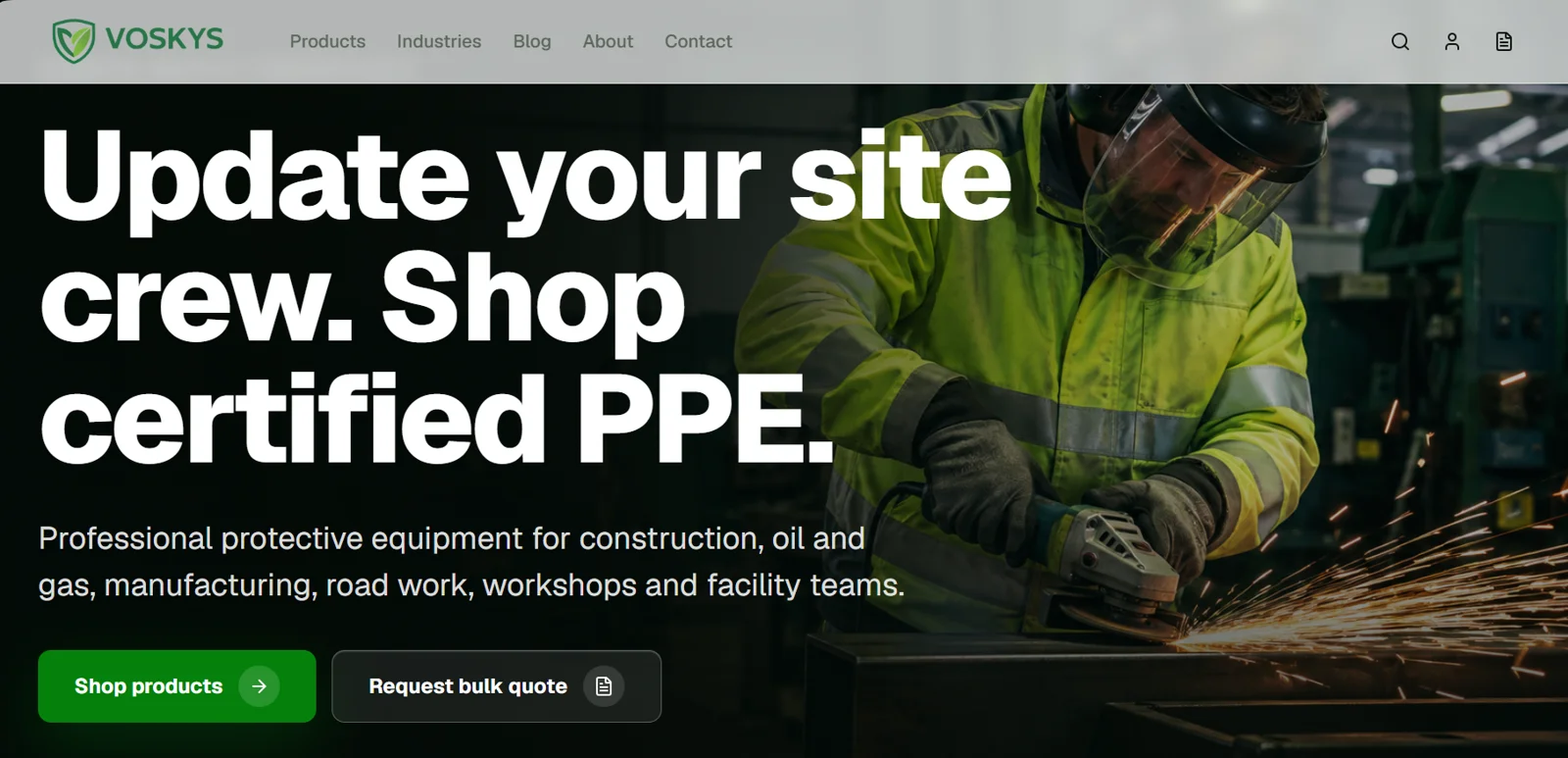 Voskys website design